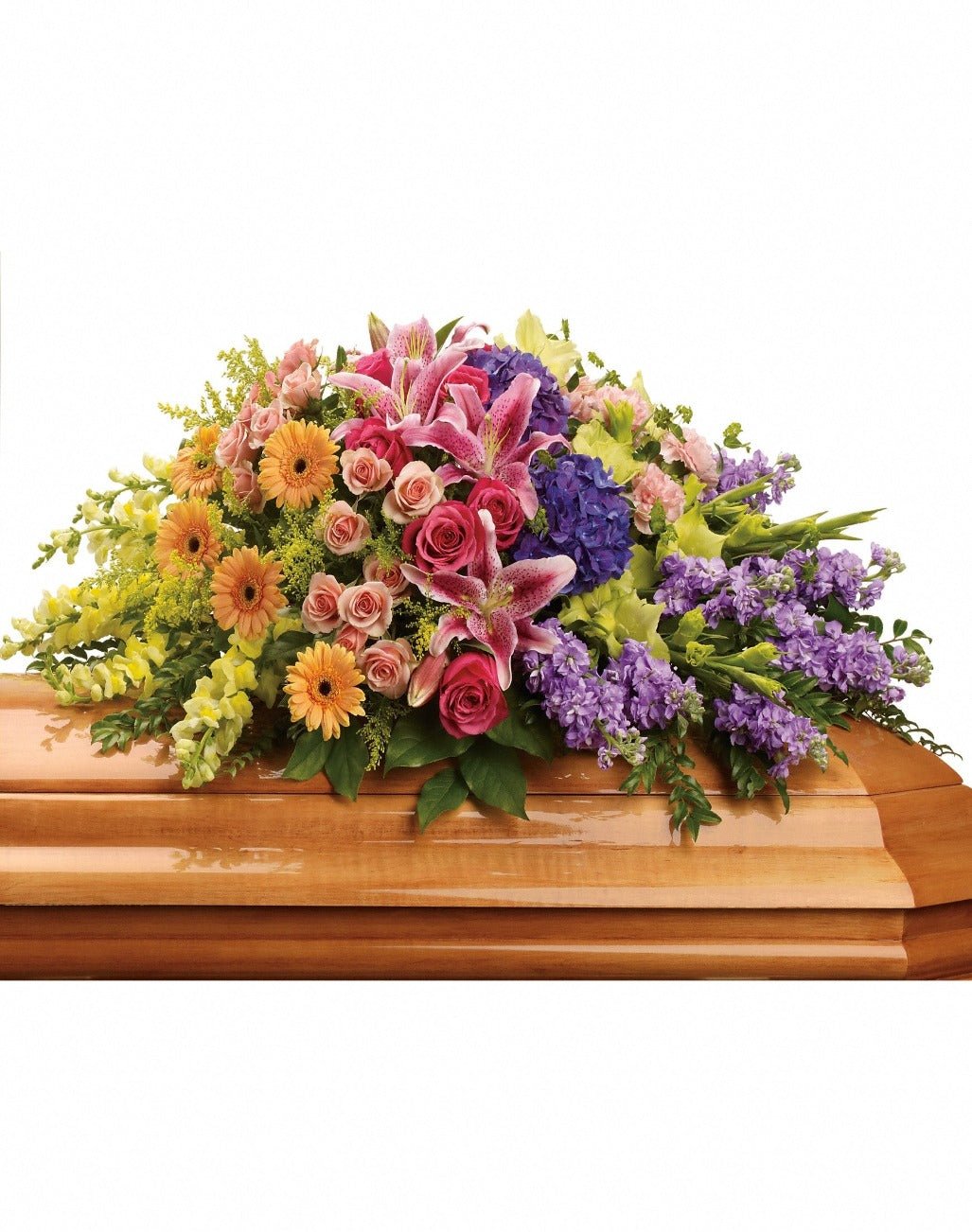 Garden Of Sweet Memories Casket Spray - Summerhill Florist presented by Flower Whispers